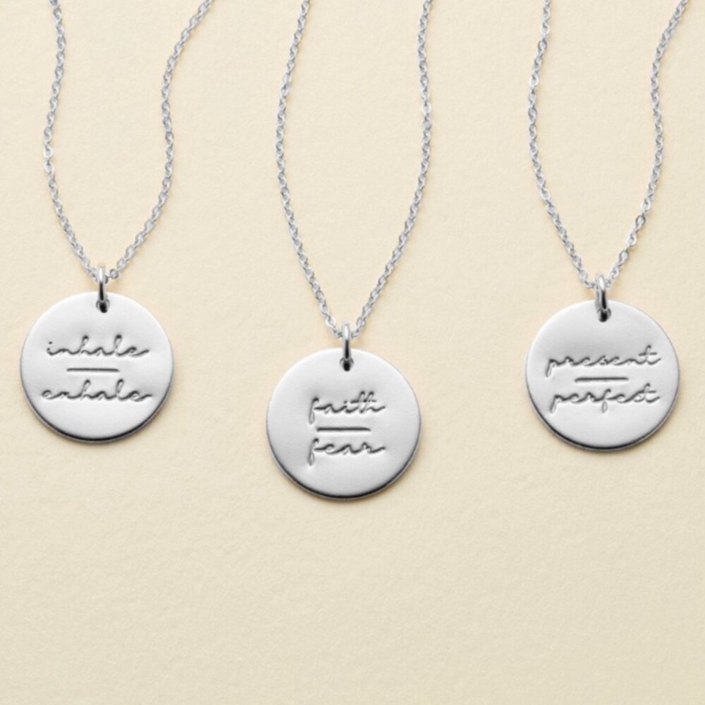 Inhale/Exhale Mantra Minimalist Bohemian Necklace - Picture 14 of 16